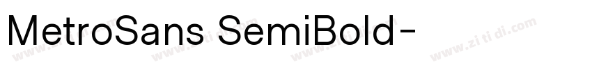 MetroSans SemiBold字体转换
